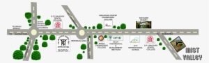 Road Map Of Mist Valley - Sanjay Gandhi Post Graduate Institute Of Medical Sciences #2014994