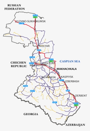 Road Map Of Dagestan - Dagestan Road Map #2014999