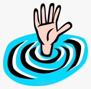 Drowning Man Royalty Free Vector Clip Art Illustration - Drowning Transparent #2015272