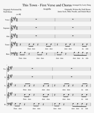 First Verse And Chorus Sheet Music Composed By Arranged - Sheet Music #2015831
