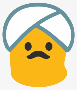 Clipart Black And White File Noto Emoji F Wikimedia - Android Turban Emoji #2016417