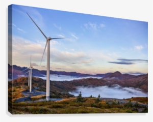Wind Turbines With Low Fog Patches On Pillar Mountain, #2016552
