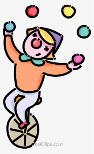 Clown Juggling On A Unicycle Royalty Free Vector Clip - Juggler Vector Png #2017620