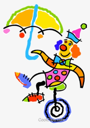 Clown On A Unicycle Royalty Free Vector Clip Art Illustration - Fun To Be Around Clipart #2017852