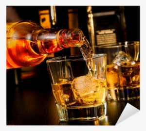 Barman Pouring Whiskey In Front Of Whiskey Glass And - Man Drink Whiskey #2018781
