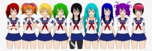 Yandere Simulator Girls By Yeiiowfruit-d8z8lem - All Girls In Yandere Simulator #2019432