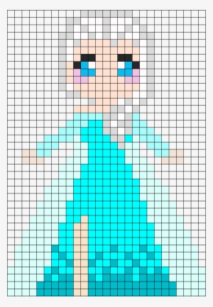 Frozen Cutie Elsa Perler Bead Pattern / Bead Sprite - Pixel Art Reine Des Neiges #2020310