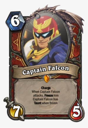 Captain Falcon Runs In And Gets A Swift Knee Of Justice - Hearthstone Old Gods Cards #2021748