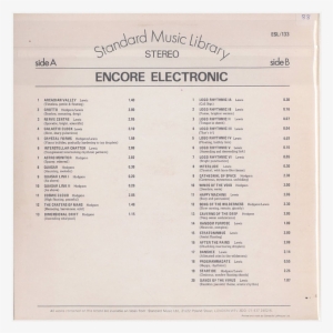 Brian Hodgson / John Lewis "encore Electronic" - Document #2021767