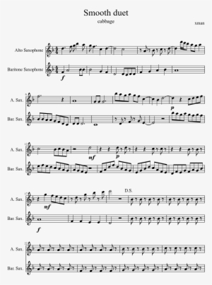 Smooth Duet Sheet Music Composed By Xman 1 Of 3 Pages - Harp Sheet Music Letters #2021820