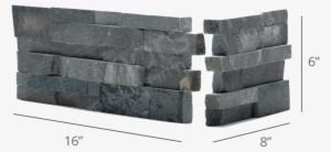 Charcoal Ledgestone Corner Panel - Stonepanel #2023017