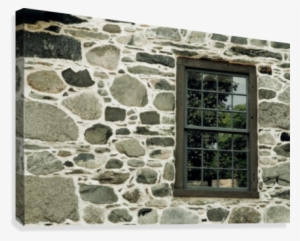 Stone Wall With A Window Canvas Print - Stone Wall Window #2023235