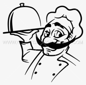Chef Production Ready Artwork Png - Blackline Waiter #2025591