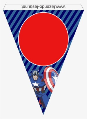 Decoracion De Capitan America, Capitan America Cumpleaños, - Bandeirola Capitão America #2025745