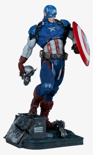 Captain America Premium Format™ Figure - Captain America Statue Png #2025796