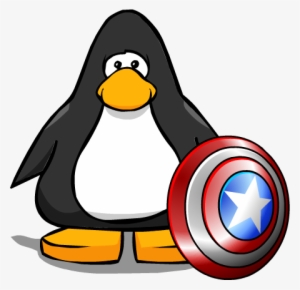 Captain America Shield From A Player Card - Penguin With A Horn #2025889