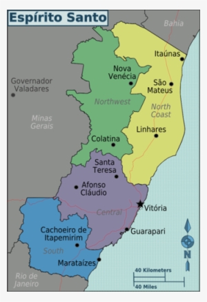 Regions Of Espírito Santo - Regions Map - Free Transparent PNG Download ...