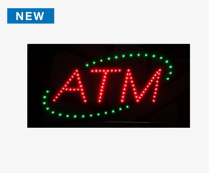 Turned On Atm Led Sign - Automated Teller Machine #2027505