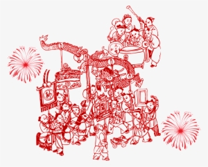 Hand Painted Cartoon Line Chinese Style Folk Decoration - 中國 傳統 民俗 #2027982