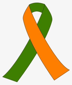 Small - Orange And Green Awareness Ribbon #2028285