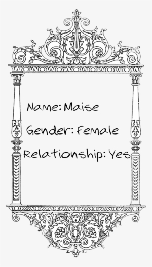 Free Digital Stamp Ornate Frame - Fancy Blank Menu Template #2028577