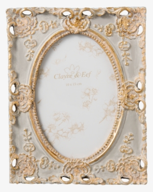 Gold/grey Ornate Frame - Clayre & Eef Fotolijst 15x2x20 Cm / (10x15 Cm) #2028896
