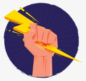 Zeus Thunderbolt Hand Illustration - Lightning Illustration #2029047