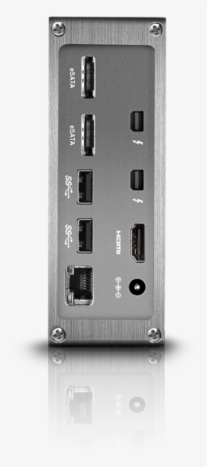 Caldigit Thunderbolt Station 2 Rear Ports - Caldigit Thunderbolt Station 2 - Dock #2029235