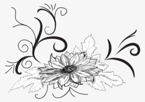 Image Black And White Stock By Roula On Deviantart - Corner Flower White Transparent #2029933