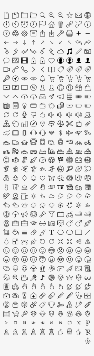 Download Ios 7 Icons In Vector - Simbolos Apuntes - Free Transparent ...