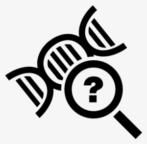 Science Symbol Of Dna With A Magnifier Tool With A - Magnifying Glass Dna Icon #2030387