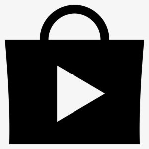 Android Playstore Free Icon - Black Play Store Logo #2031223