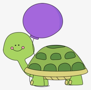 Turtle With Purple Balloon Clip Art - Turtle Birthday Clipart #2032311
