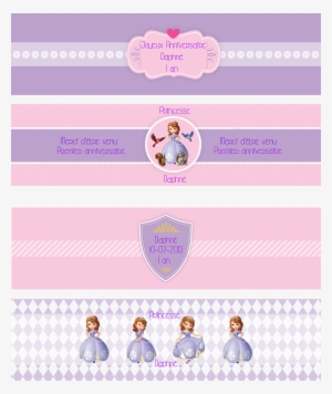 La Fête Des 1 An De Mini Radieuse - Etiquetas De La Princesa Sofia Para Botellas #2033074