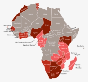 African Map With Countries Featured In The Publication - Africa Png #2034295