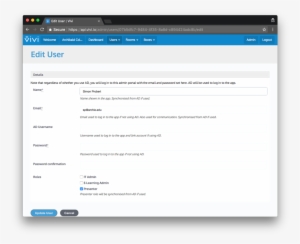 Edit User - Support Hub - Support Hub #2035694