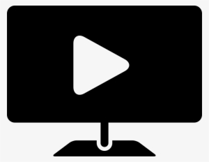 Lcd Monitor With Play Symbol On Screen Comments - Computer Monitor #2035901