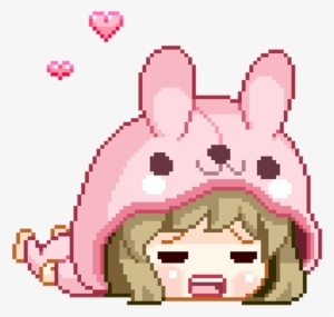 Pixel Kawaii Aesthetic - Cute Anime Bunny Gif #2036189