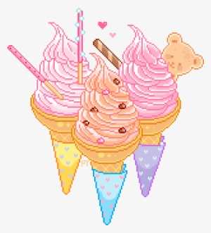 Not Ice Cream Weather But Whatever Pixel Art Food, - Ice Cream Tumblr Png #2036199