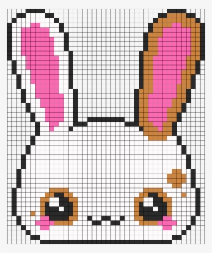 Kawaii Bunny Perler Bead Pattern / Bead Sprite - Pixel Art Kawaii Bunny #2036378