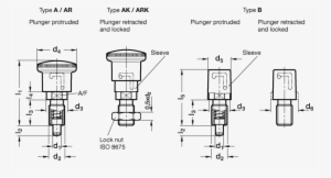 Locking Plungers Pin In Normal Position Protruded Gn - Protruded Pin #2036961