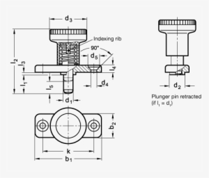 Indexing Plungers With Stainless Steel-plunger With - Steel #2037352