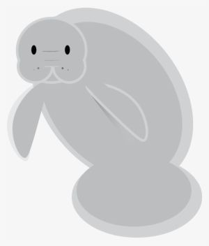 Png Royalty Free Manatee Clipart - Manatee Emoji #2038486