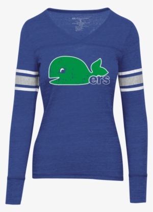 Hartford Whalers Inspired Juniors Vintage V-neck Tee - Sweater #2038616