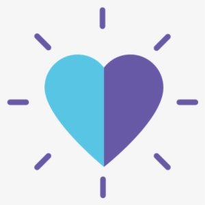 Original Size Is 500 × 427 Pixels - Blue And Purple Heart #2039371