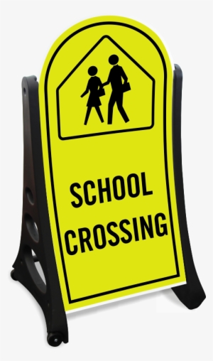 School Crossing Sidewalk Sign Kit - Green School Zone Sign #2042375