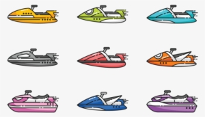 Water Jet Ski Vectors - Icon #2043236