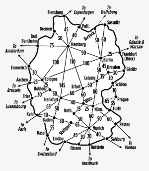 Train Fares - Germany - Map #2044669