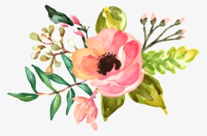 Delicate Watercolor Bouquet Png - Floral Watercolour Desktop Background #2044750