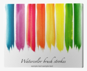 Set Of Colorful Watercolor Brush Strokes Canvas Print - Watercolor Painting #2044757